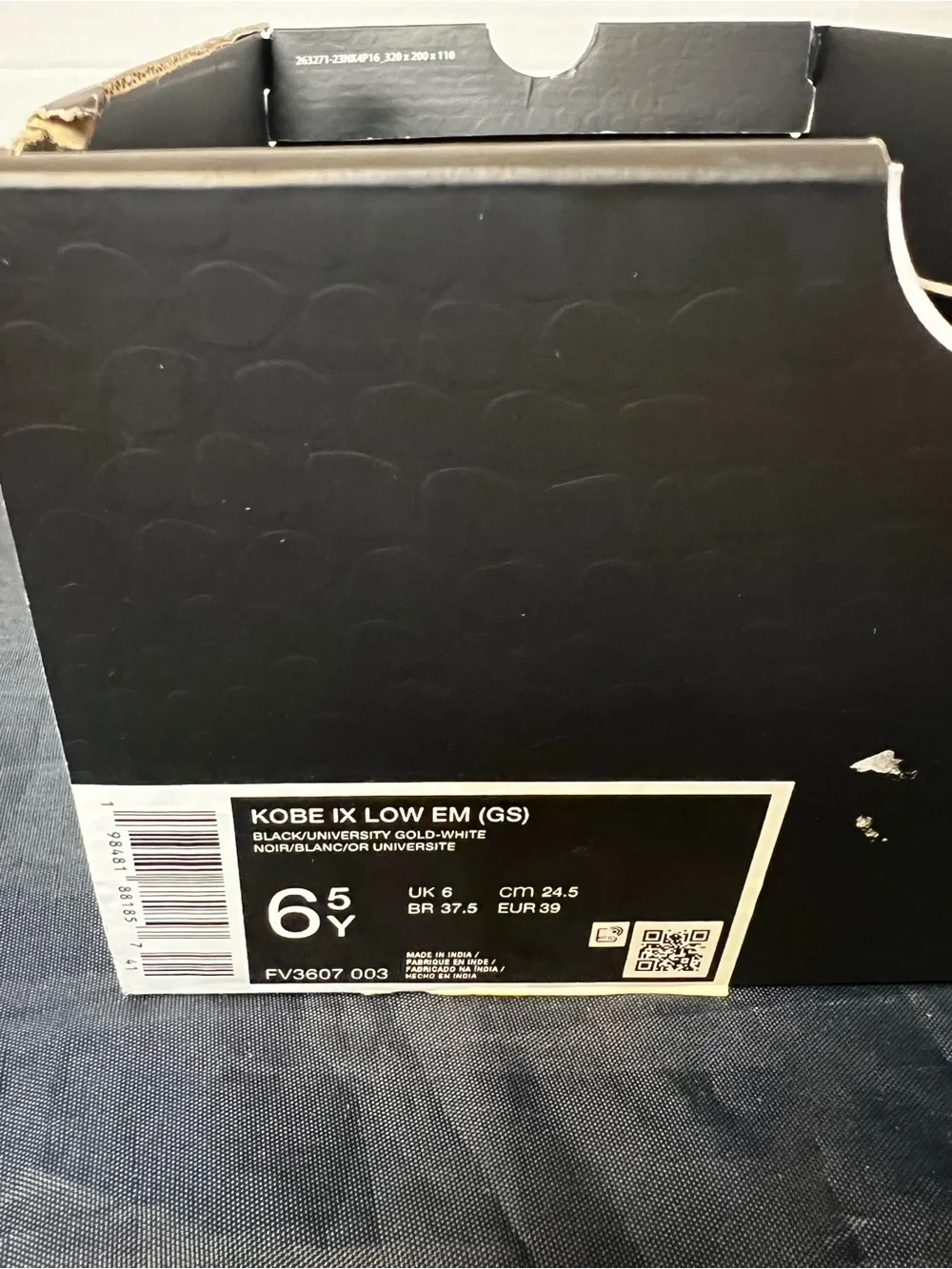 Nike Kobe IX Low EM GS Black University Gold